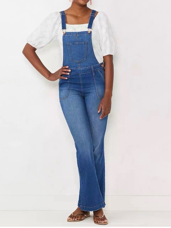 LC Lauren Conrad Denim - Bootcut booty flattering Overalls sz Small